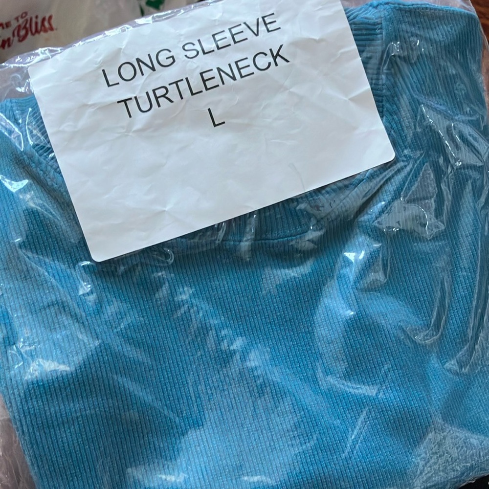 Blue Long Sleeve Turtleneck